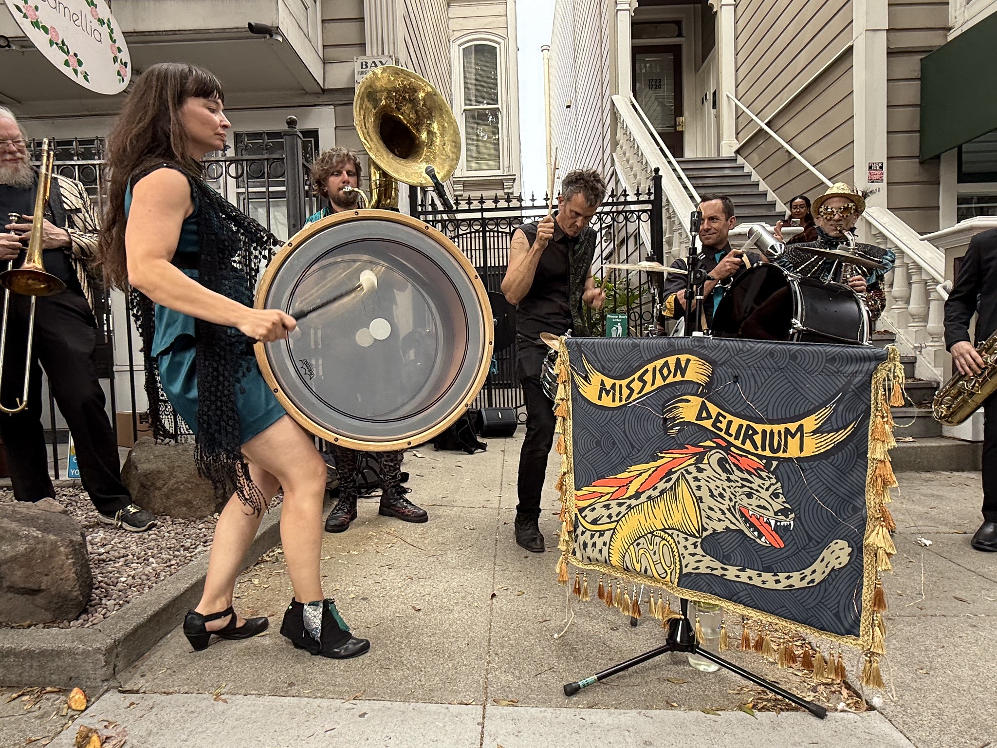 Mission Delirium brass band performing at Fillmore Jazz Festival